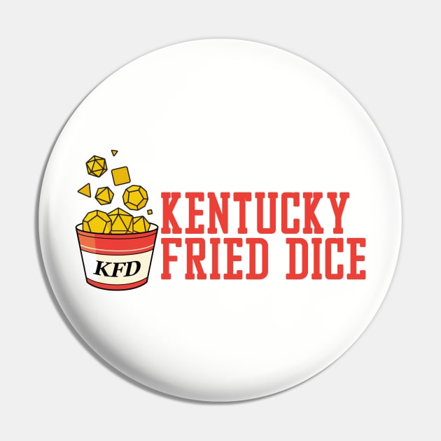 KFD Bucket with Red Text Pin by KYFriedDice