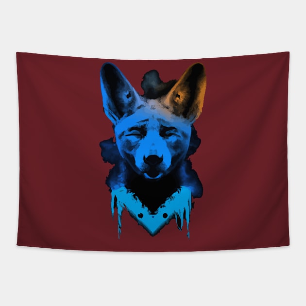 Dingo Doggo Stencil Artwork Tapestry by Furrban