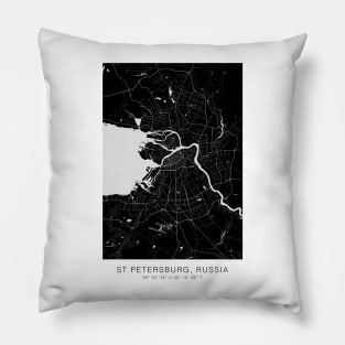 peterburg maps wall decor poster Pillow