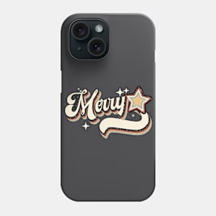 Merry vintage Christmas design Phone Case