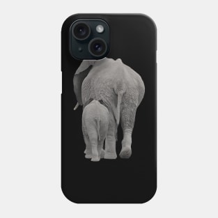 Backside Elephants - Elphant in Africa Phone Case
