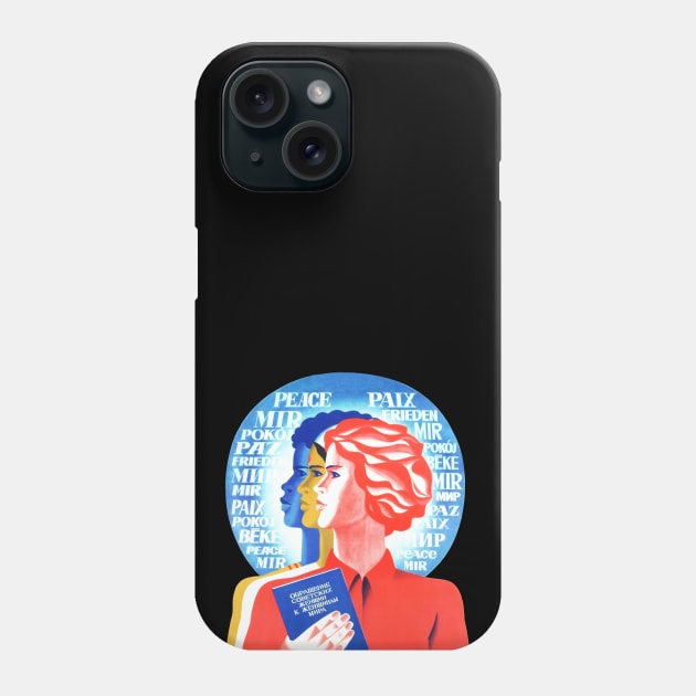 Anti-racism Soviet posterart Sisterhood Phone Case by ArtFay