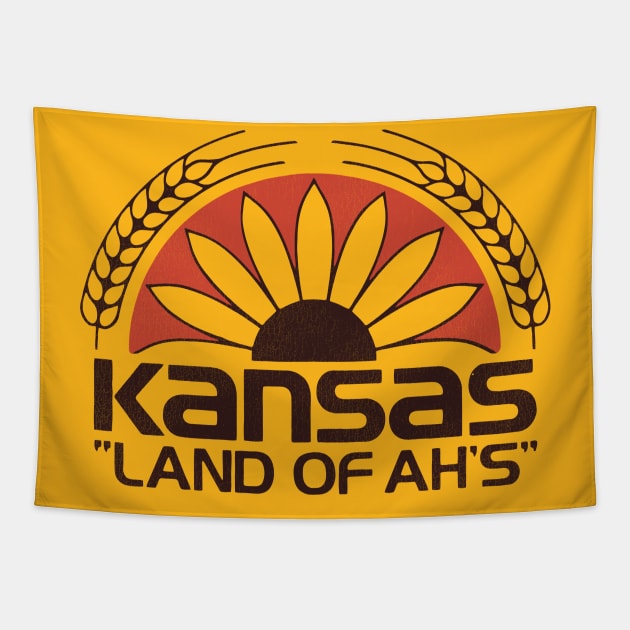 Kansas "Land of Ah's" Tapestry by darklordpug