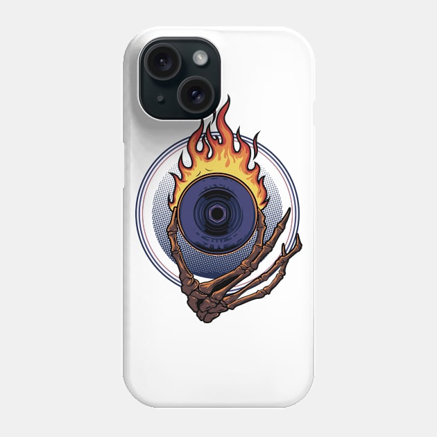 Wheel Fire Illustration Phone Case by Mako Design 