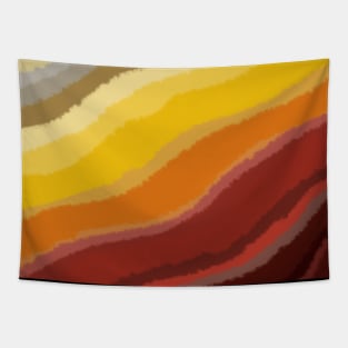 Warm Abstract Brush Strokes - Yellow Orange Red Grey Tapestry