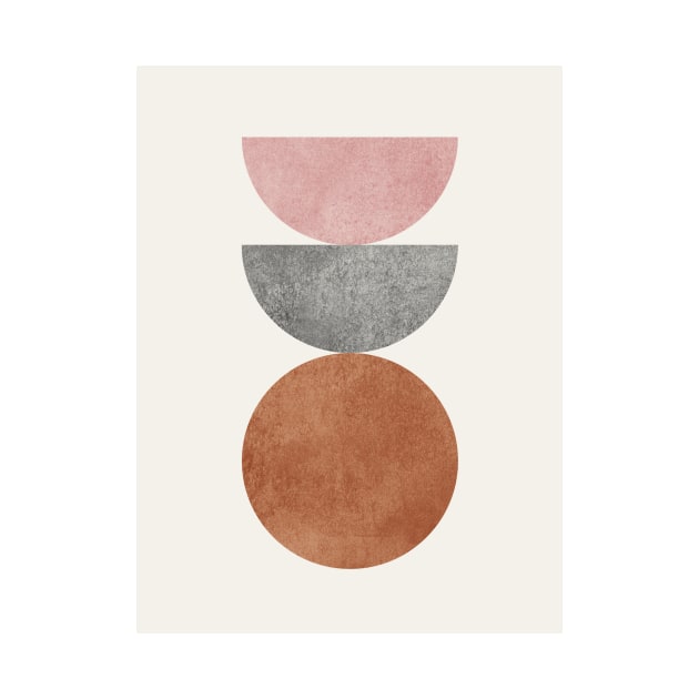 Woodblock Pink Brown by moonlightprint