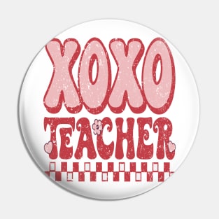 Xoxo Teacher T Shirt Valentine T shirt For Women Pin