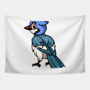 Cute Blue Jay Drawing Tapestry