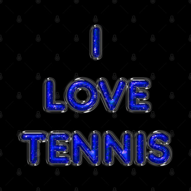 I Love Tennis - Blue by The Black Panther