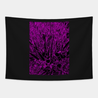 Pink and Black Spring Floral Tapestry