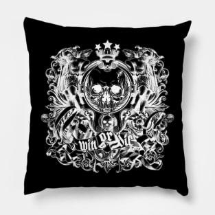 skull grunge Pillow