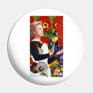 Hillary Clinton Floral Pin