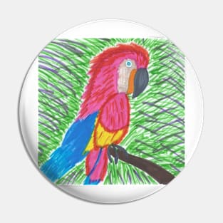 Pink Bird of Tropical Paradise Pin