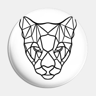 Line Art Wolf Pin