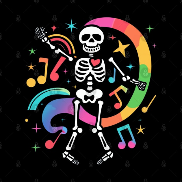 Dancing Skeleton Rainbow by BukovskyART