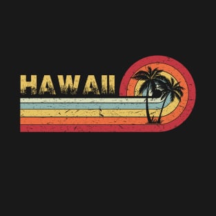 Hawaiian Vintage 80s Palm Trees Sunset T-Shirt