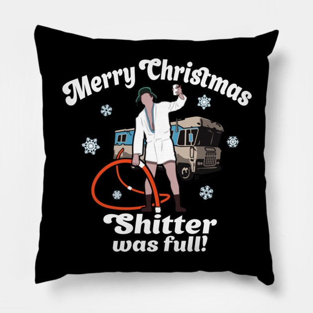 Cousin Eddie - Merry Christmas Shitter_s Full Christmas Vacation Pillow by Kanalmaven