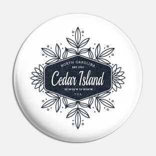 Cedar Island, NC Summertime Floral Badge Pin