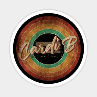 Cardi B Vintage Circle Art Magnet