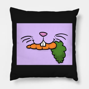 Bunny Mouth With Carrot Face Mask (Lavender) Pillow