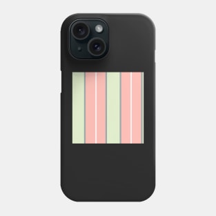 Pattern of pastel pink and pastel greeb stripes Phone Case