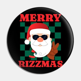 Merry Rizzmas - Funny Santa Pin