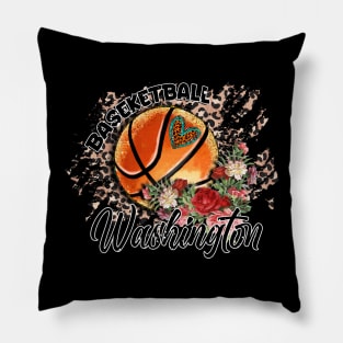 Aesthetic Pattern Washington Basketball Gifts Vintage Styles Pillow