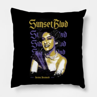 vintage antidesign sunset blvd norma desmond metal Pillow