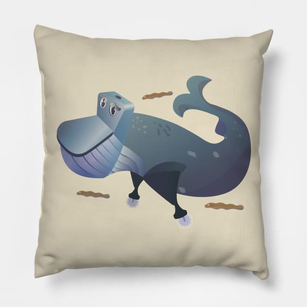 Wc Whale Pillow by TIERRAdesigner