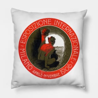 1906 Milan Italy Exposition Pillow