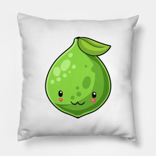 Kawaii lime fruit Pillow