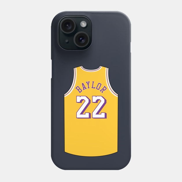 Elgin Baylor Los Angeles Jersey Qiangy Phone Case by qiangdade