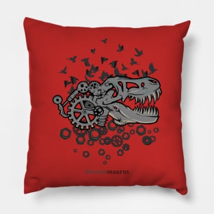 Steampunk T-Rex Pillow