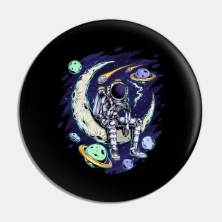 Astronaut Chill In The Space Pin