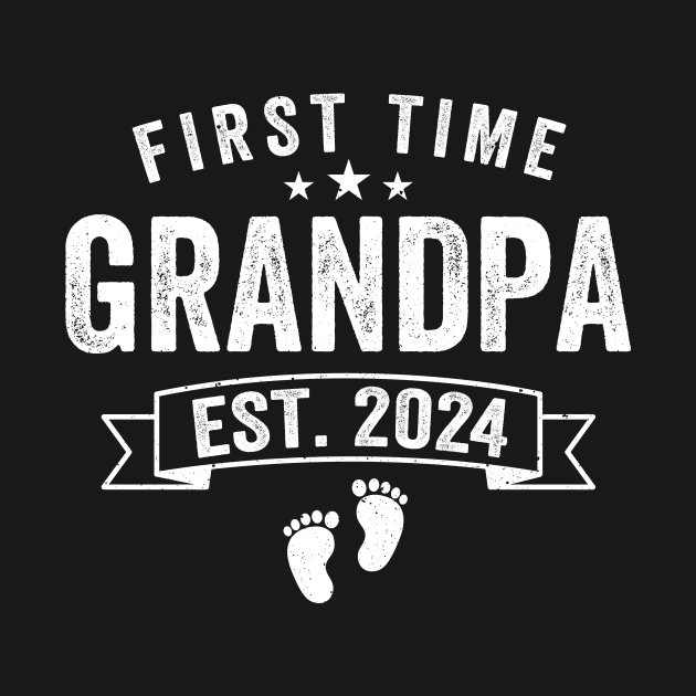 First Time Grandpa 2024 For Grandfather To Be Shirt by WoowyStore