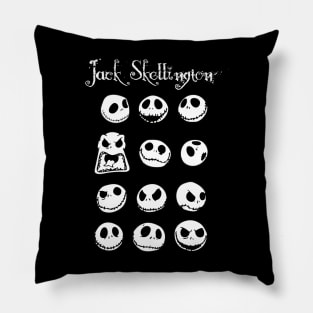 Jack Skeleton Face Moods Funny Pillow