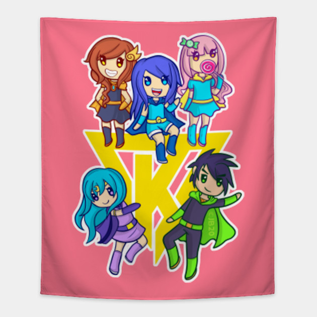 Krew Superheroes Yellow Itsfunneh Tapestry Teepublic - funnehcakes roblox password