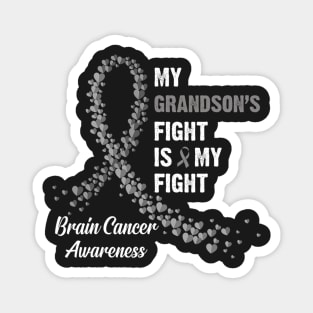 My Grandsons Fight My Fight Brain Cancer Awareness Magnet