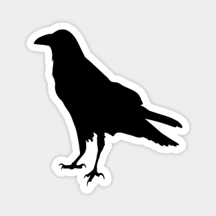 Black Raven Silhouette Illustration Crow Artwork Magnet