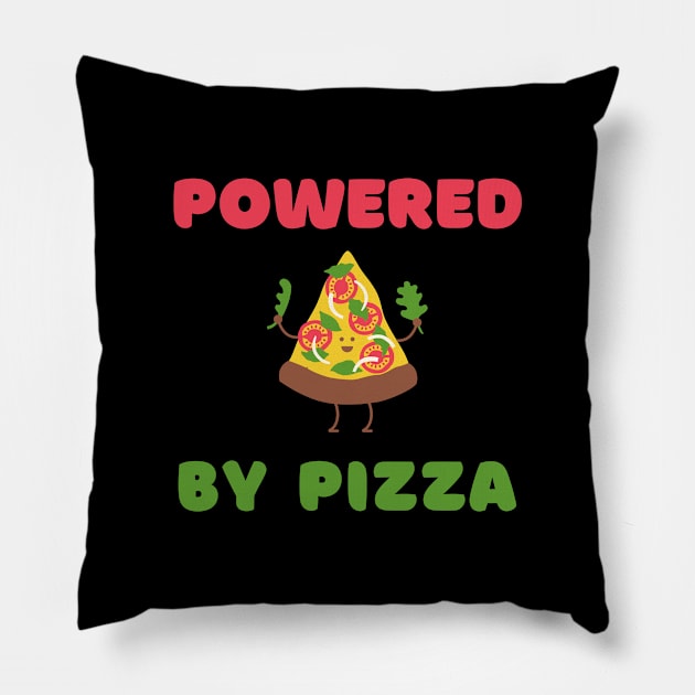 Pizza Power Foodie Gift Cute Funny Shirt Laugh Joke Food Hungry Snack Gift Sarcastic Happy Fun Introvert Awkward Geek Hipster Silly Inspirational Motivational Birthday Present Pillow by EpsilonEridani