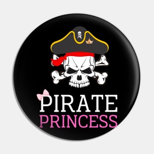 Pirate Princess Skull Girl Halloween Costume Pin