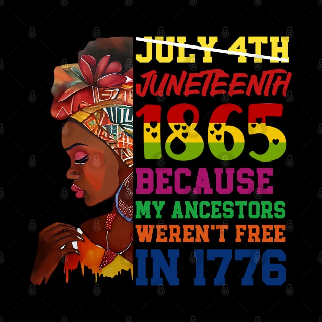 Black History Juneteenth 1865 African American Pride Melanin by Benzii-shop 