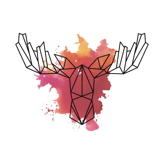 Geometric moose by RosanneCreates