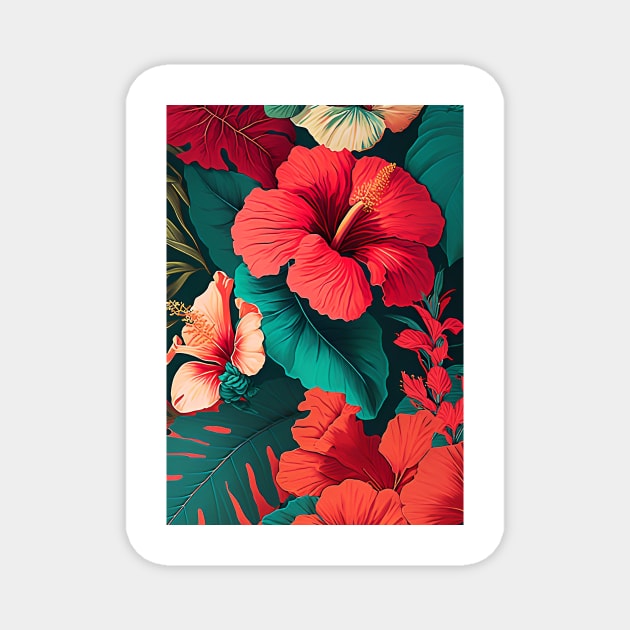 Botanical Flowers Magnet by beefyart