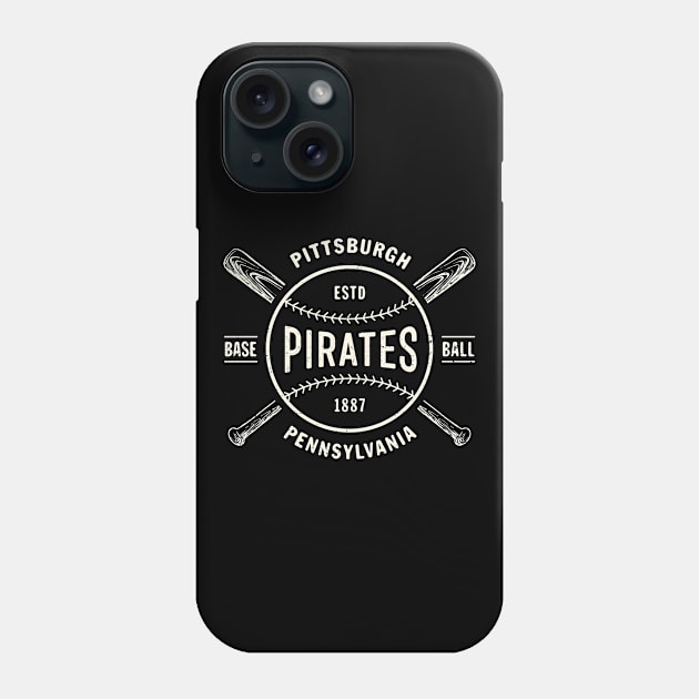 Pittsburgh Pirates Bats & Ball by Buck Tee Originals Phone Case by Buck Tee