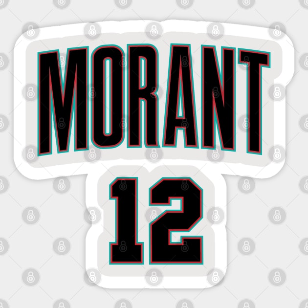 Ja Morant 12 Grizzlies Jersey Logo Typography -  Israel