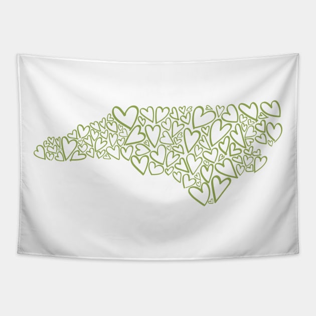 North Carolina Hearts Tapestry by smalltownnc