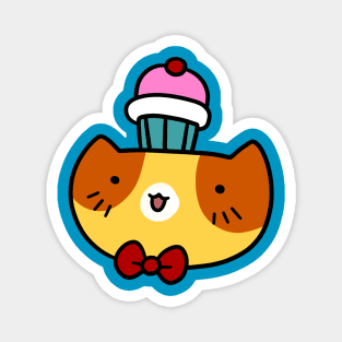 Cupcake Cat Face Magnet