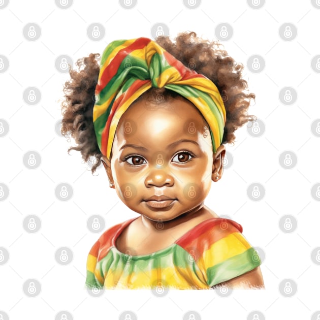 Watercolor Juneteenth Baby Girl by Chromatic Fusion Studio