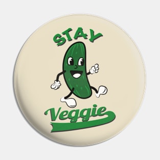 Veggie Cucumber Cartoon Pin